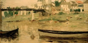 Barcos en el Sena de Berthe Morisot
