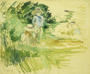 Niños al lado de un lago, 1894 de Berthe Morisot