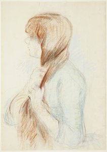 Chica Trenzando su Cabello (La Natte) de Berthe Morisot