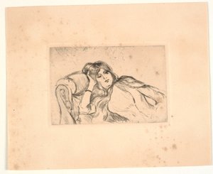 Mujer acostada en un sofá (Jeanne-Marie) de Berthe Morisot