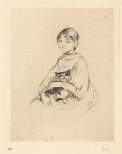 Niña con gato