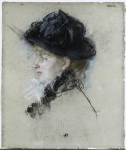 Mademoiselle Louise Riesener con Sombrero de Berthe Morisot