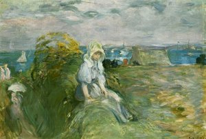 En el acantilado en Portrieux de Berthe Morisot