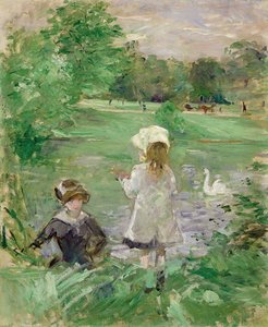 A la orilla del lago Au bord du lac, 1883 de Berthe Morisot