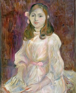 Retrato de Julie Manet (1878-1966) Sosteniendo un Libro, 1889