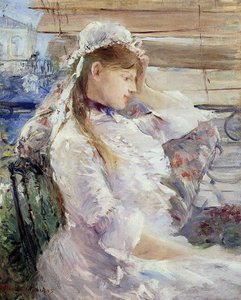 Perfil de una joven sentada de Berthe Morisot