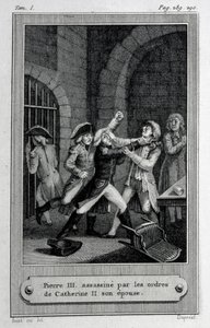 El asesinato del emperador de Rusia Pedro III Fyodorovich el 17 de julio de 1762, siglo XVIII de Berthe Morisot