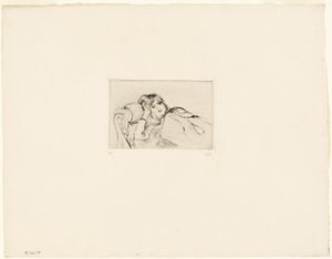 Mujer joven descansando de Berthe Morisot