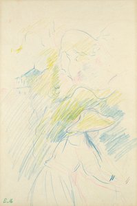 Niña en el jardín, 1888 de Berthe Morisot