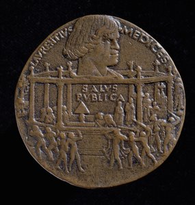 Medalla con la cabeza de Lorenzo De
