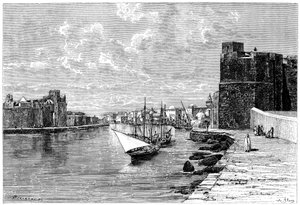 Bizerta, vista desde la Kasbah, c1890 de Auguste Bertrand
