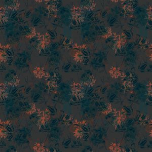 Burnt Umber Floral, 2015 (patrón de repetición ilustrativo)