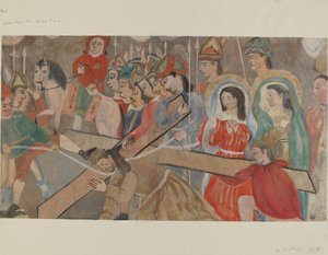 Estación de la Cruz No. 9: Jesús cae por tercera vez, c. 1936 de Beulah Bradleigh