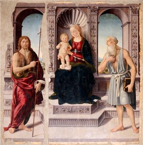 La Virgen y el Niño entronizados con los santos Juan Bautista y Jerónimo