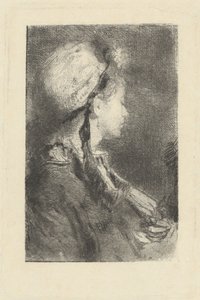 La Esposa del Artista de Perfil Mirando a la Derecha, c. 1880