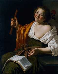 Niña con una flauta, c. 1630 de Bijlert