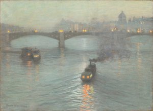 Atardecer en el Sena, c.1888