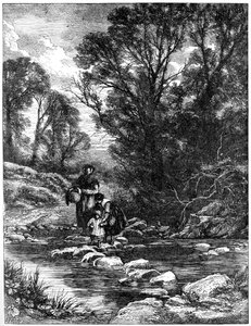 Las piedras de paso, c1930s de Birket Foster