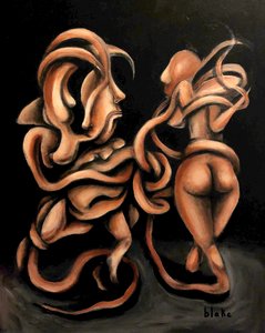 Adán y Eva, c.2020 (Acrílico sobre lienzo)