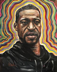 George Floyd, c.2020 (Acrílico sobre lienzo) de Blake Munch