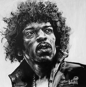 Jimi, c.2021 (Acrílico sobre lienzo) de Blake Munch