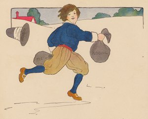 Canción infantil: Georgy Porgy (litografía en color) de Blanche Fisher Wright