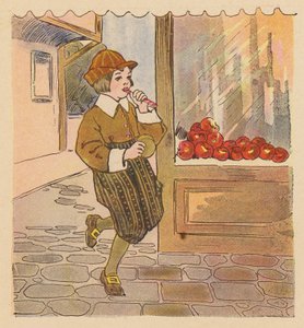 Canción infantil: Handy Pandy (litografía en color) de Blanche Fisher Wright