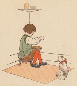 Canción infantil: Little Jack Horner (litografía en color) de Blanche Fisher Wright