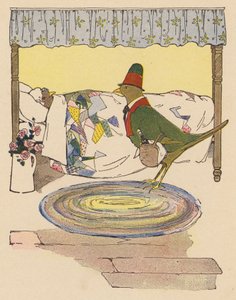 Canción infantil: Little Jenny Wren (litografía en color) de Blanche Fisher Wright