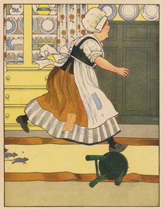 Canción infantil: Tres ratones ciegos (litografía en color) de Blanche Fisher Wright