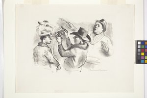 Subasta de caballos (litografía) de Boardman Robinson
