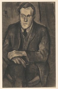 Retrato de J.W. Bijl, sentado con las manos sobre las rodillas