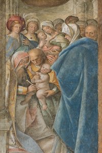 Nave central, cuarto tramo norte, Circuncisión, Boccaccio Boccaccino 1516-17 (detalle)