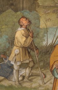 Nave central, Primer tramo norte, Anuncio a Gioacchino, Boccaccio Boccaccino 1514-15 (detalle) de Boccaccio Boccaccino