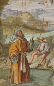Nave central, primer tramo norte, Anuncio a Joaquín (detalle) de Boccaccio Boccaccino
