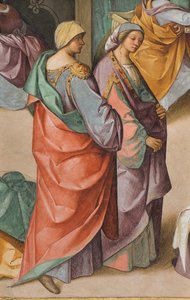 Nave Central, Segundo Tramo Norte, Nacimiento de la Virgen, Boccaccio Boccaccino 1514-15, (detalle) de Boccaccio Boccaccino