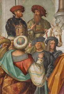 Nave Central, Segundo Tramo Norte, Matrimonio de la Virgen, Boccaccio Boccaccino 1514-15, (detalle) de Boccaccio Boccaccino