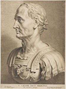 Julio César, dictador perpetuo, de Doce célebres hombres griegos y romanos de Boetius Adams Bolswert