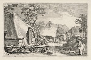 Landscape with Farmhouses de Boetius Adams Bolswert