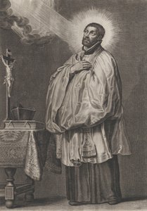 San Francisco Javier con una luz divina emanando hacia él desde la parte superior izquierda, ca. 1623-33