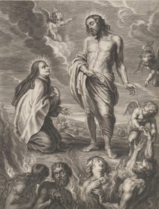 Santa Teresa de Ávila intercediendo por Bernardino de Mendoza, ca. 1640-59