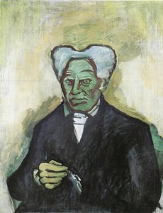 Retrato de Arthur Schopenhauer, 1908 de Bohumil Kubišta
