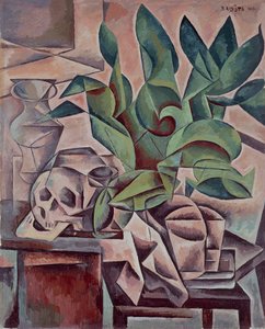 Bodegón con calavera de Bohumil Kubišta