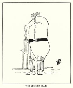 Bromas de Oxford: El azul del cricket (litografía)