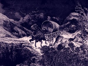 Paseo en carreta por California de noche de Bohuslav Kroupa