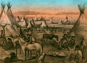 Campamento indio navajo