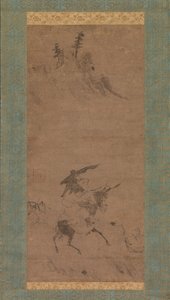 Su Shi montando un burro, principios del siglo XV de Bokudo Sojun