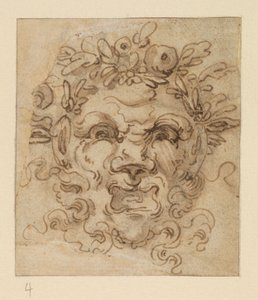 Máscara grotesca, siglo XVII de Bolognese School