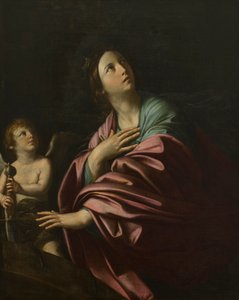 Santa Catalina de Alejandría, c.1600-99 (óleo sobre lienzo) de Bolognese School