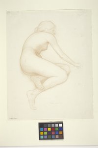 Modelo agazapada (tinta sobre papel) de Bolton Coit Brown